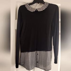 Adrianna Papell mock layer sweater